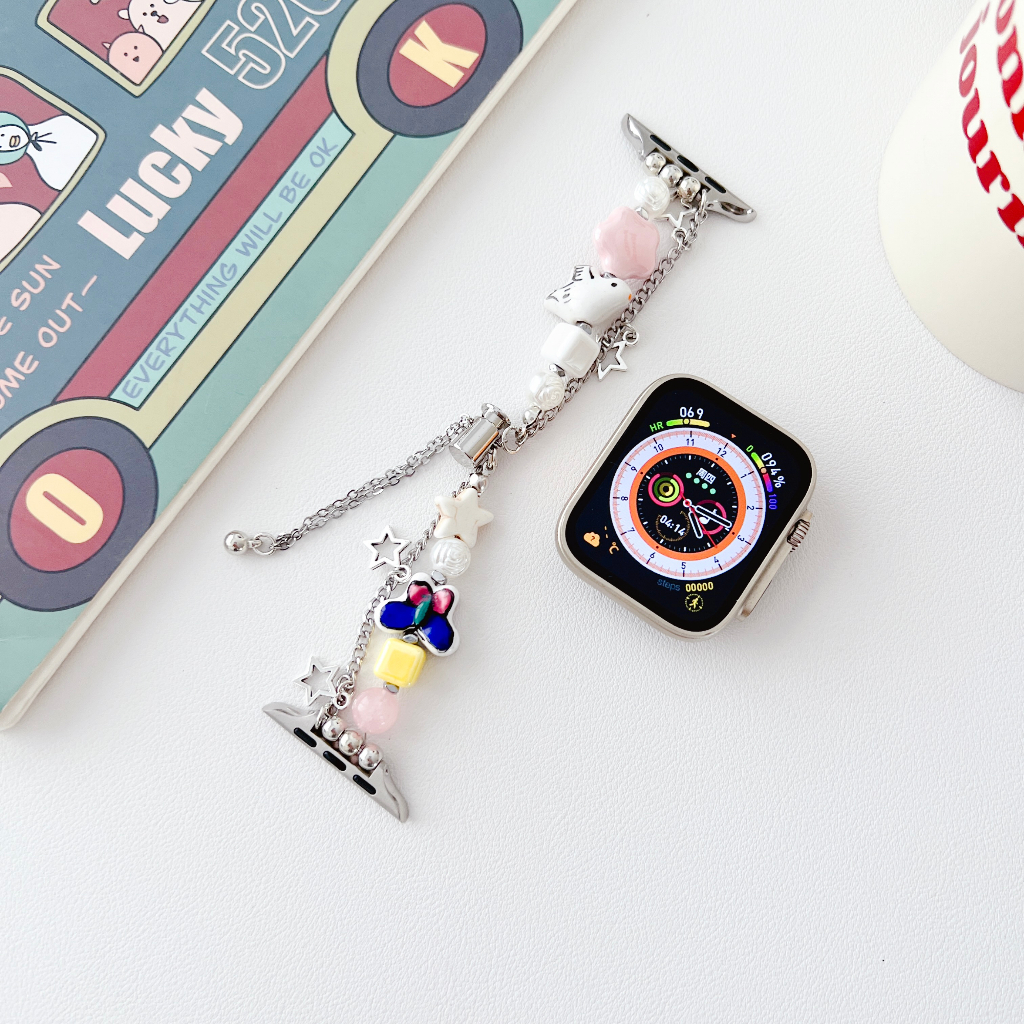 Dây đeo màu kẹo dễ thương cho apple watch 41mm 44mm 42mm 40mm 40mm