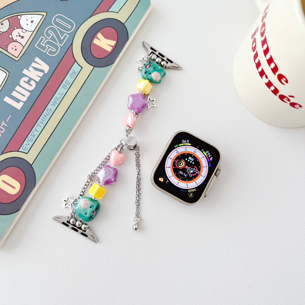Dây đeo màu kẹo dễ thương cho apple watch 41mm 44mm 42mm 40mm 40mm