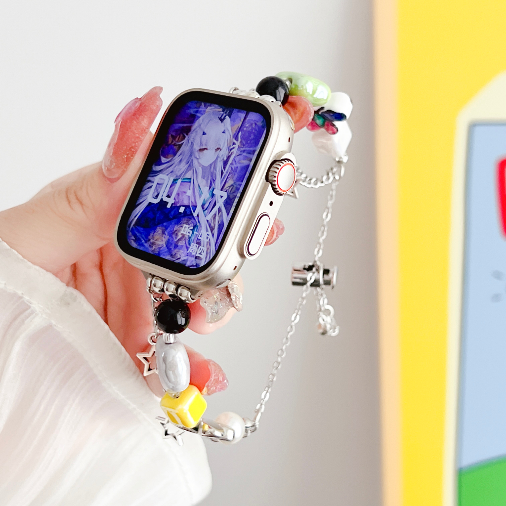 Dây đeo màu kẹo dễ thương cho apple watch 41mm 44mm 42mm 40mm 40mm