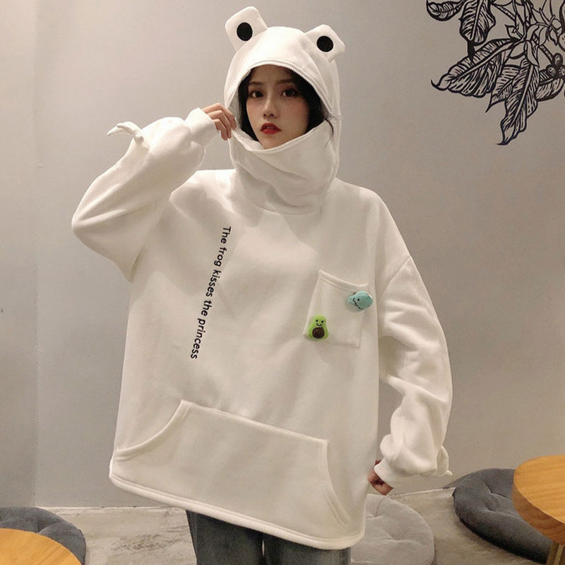 Áo sweater XIANG NIAN NI lông cừu dày dáng rộng thời trang Hàn Quốc thu đông cho nữ