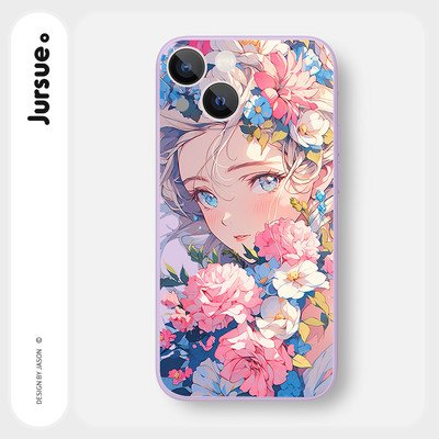 Ốp lưng JURSUE mềm chống sốc hình dễ thương đẹp hoa cho iPhone 16 15 14 13 12 11 PRO MAX SE 2020 X XR XS ip 8 7 Plus Y3999