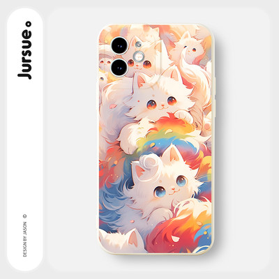 Ốp lưng JURSUE mềm chống sốc hoạt hình dễ thương đẹp cho iPhone 17 16 15 14 13 12 11 PRO MAX SE 2020 X XR XS ip 8 7 Plus Y4002