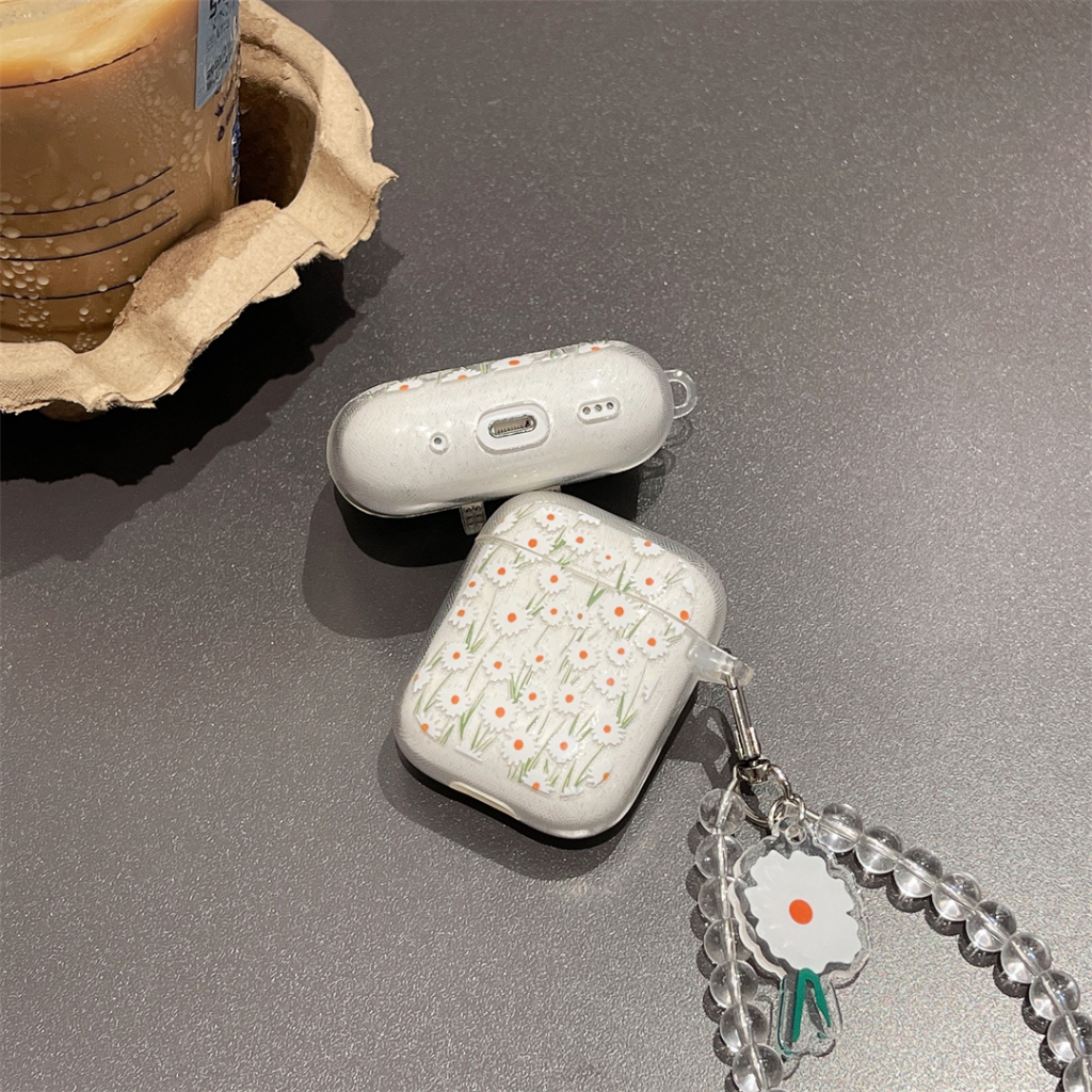 One Vỏ Bảo Vệ Hộp Sạc Tai Nghe airpods pro2 pro airpods 1 / 2 airpods 3 Hình Bó Hoa Lấp Lánh Dễ Thương Ốp