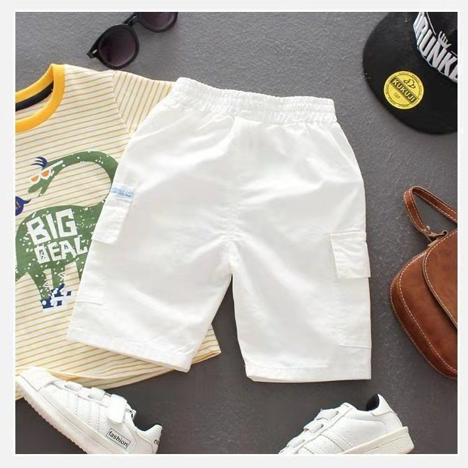 Quần Short Cotton Lưng Vừa Thời Trang Mùa Hè Phong Cách Phương Tây Cho Bé Trai