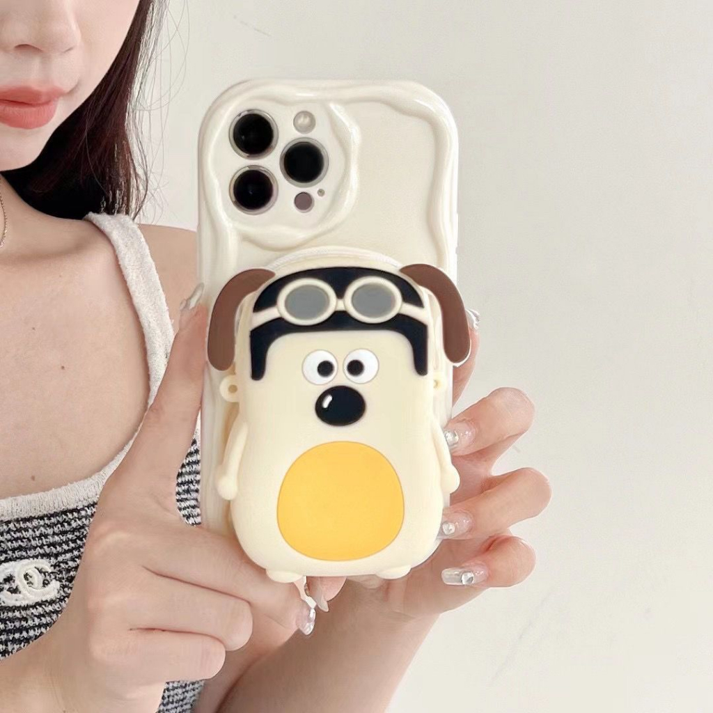 Túi nhỏ ví đựng dây buộc iphone 11 12 13 14 15 pro max xr x xs max 7 8 plus headmaster dog wallet with strap anti-lost phone cover