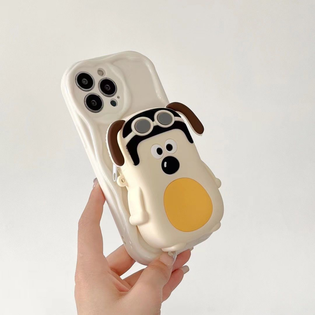 Túi nhỏ ví đựng dây buộc iphone 11 12 13 14 15 pro max xr x xs max 7 8 plus headmaster dog wallet with strap anti-lost phone cover