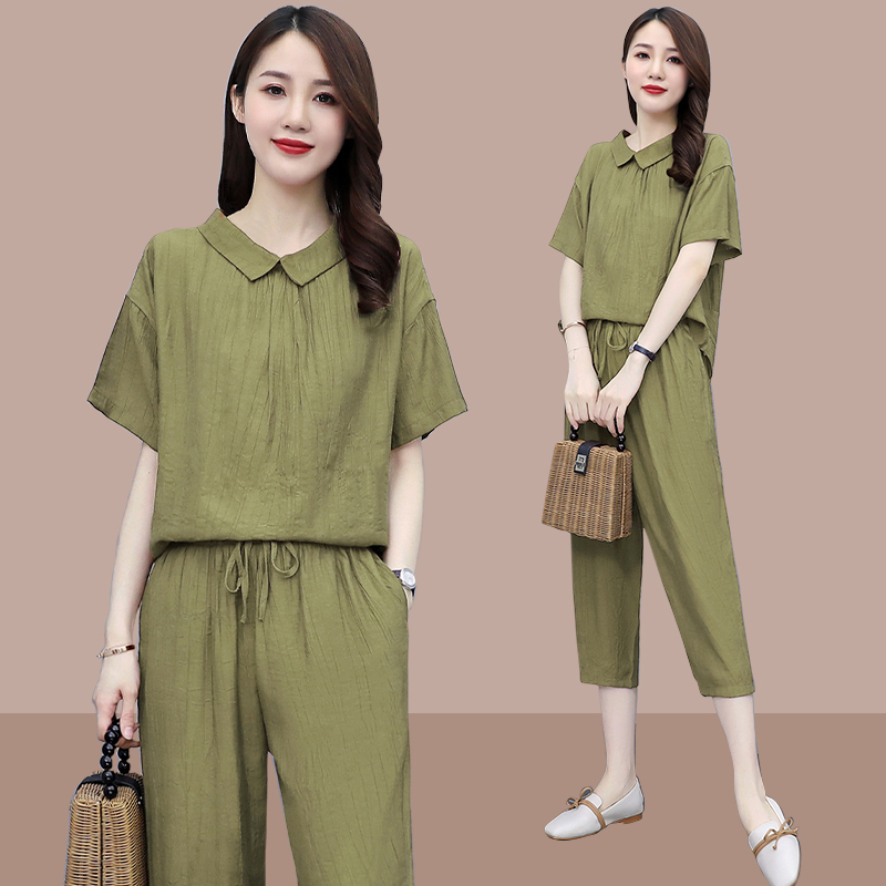 Set Đồ Hai Mảnh Áo Thun Và Quần Lửng Bằng Lụa Lạnh Thời Trang Mùa Hè Hàn Quốc Hàng Mới 2023 Dành Cho Bạn Nữ (Có size Lớn)