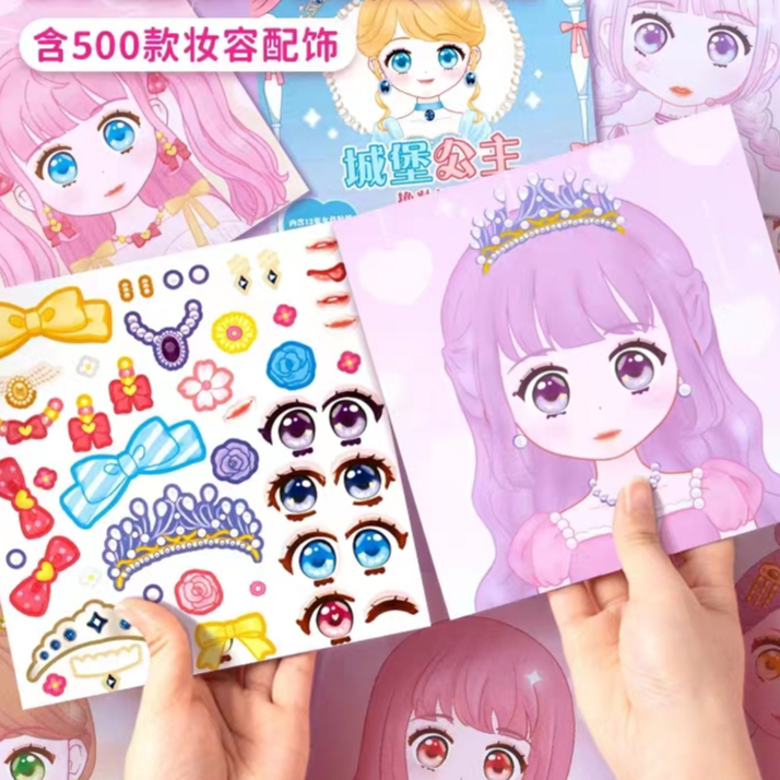 Sticker Dán Trang Trí Hình Công Chúa Dễ Thương Cho Bé Gái 3-10 Tuổi