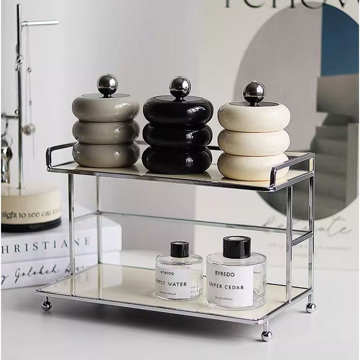 SPIRIT Bathroom Phong Cách Bắc Âu Qtip Giá Đỡ Đựng Máy Tính Để Bàn Chống Bụi Bông Bình Chứa Hình Bánh Donut Trang Điểm Hộp Bảo Quản Có Nắp Đậy