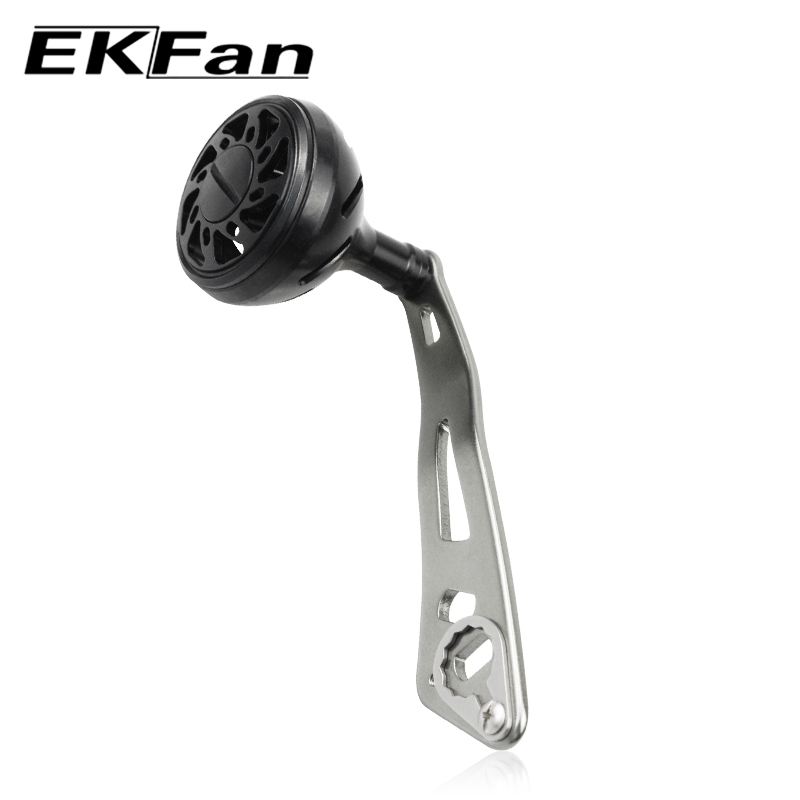 EKfan Tay cầm cuộn câu phù hợp 8 * 5 abu Daiwa 7 * 4 Shimano DIY Mồi đúc các bộ phận cuộn câu cá Chiều dài cánh tay 100MM Đường kính núm 38mm Làm bằng hợp kim nhôm