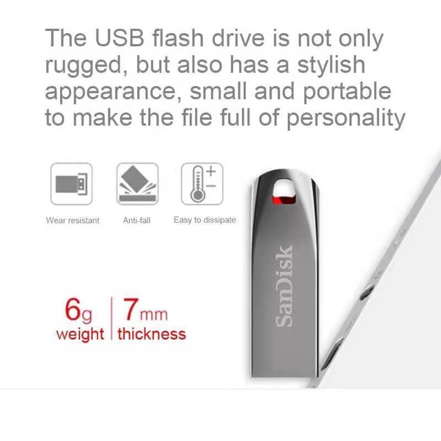 Sandisk cruzer force usb flash drive 4g 8g 16g 32g 64g 128gb usb2.0 / 3.0mental casing pen drive thumb drive để tính toán 16gb / 32gb / 128gb stick với flash drive keychain
