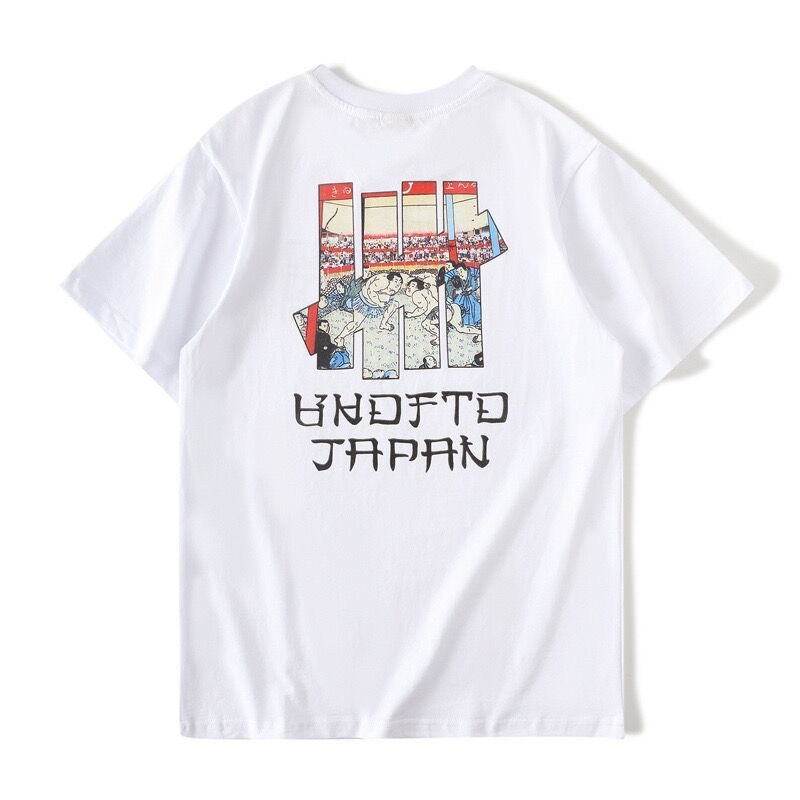 Áo Thun cotton Ngắn Tay Cổ Tròn In logo undefeated Thời Trang Unisex Cá Tính
