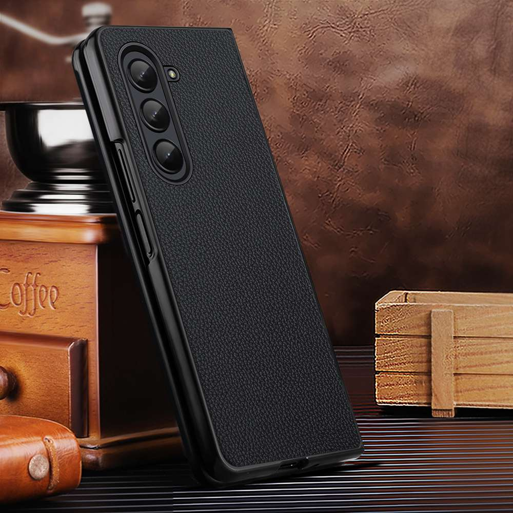 Vỏ da chính hãng samsung galaxy z fold 5 fold5 bao da thật bao da gấp chống rơi bảo vệ