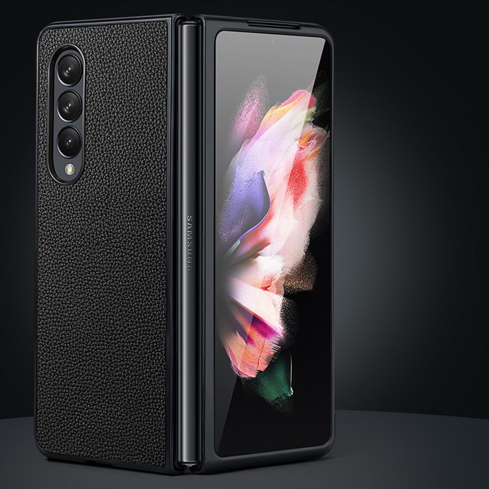 Vỏ da chính hãng samsung galaxy z fold 5 fold5 bao da thật bao da gấp chống rơi bảo vệ