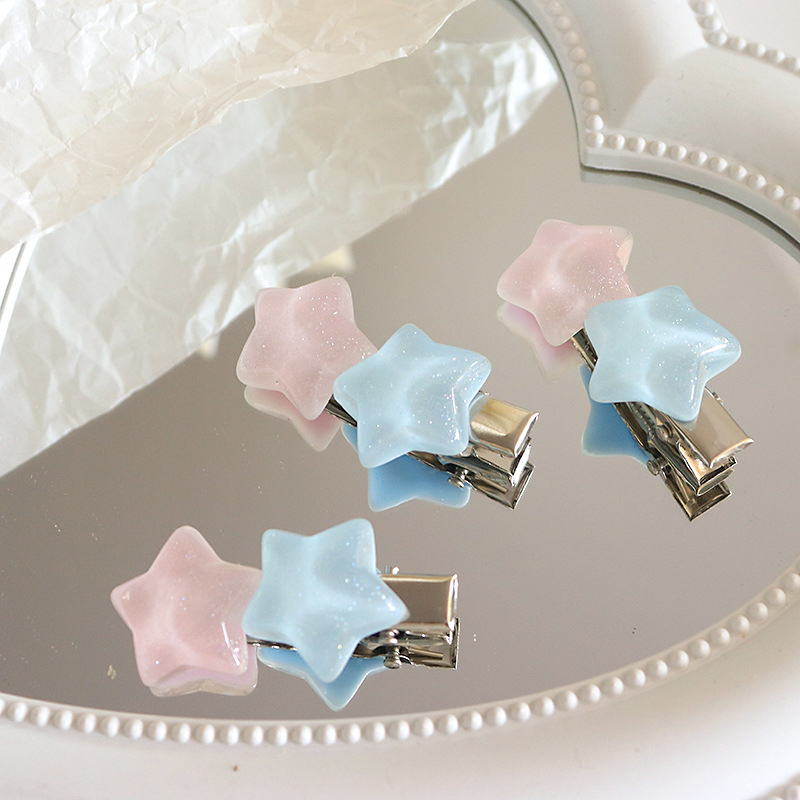 Kẹp Tóc Hình Ngôi Sao Năm Cánh Màu Sắc y2k Dễ Thương Dành Cho Bé Gái