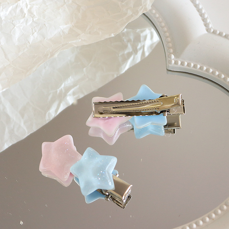 Kẹp Tóc Hình Ngôi Sao Năm Cánh Màu Sắc y2k Dễ Thương Dành Cho Bé Gái