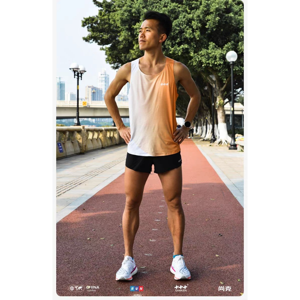 HANLU Áo Ba Lỗ Thể Thao marathon Trọng Lượng Nhẹ Thoáng Khí Nhanh Khô Cho Nam