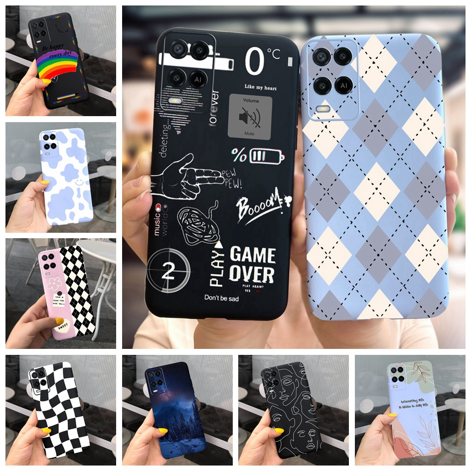 Đối với ốp lưng oppo a54 4g mẫu thời trang mới vỏ điện thoại silicon mềm cho oppo a54 cph2239 a 54 v