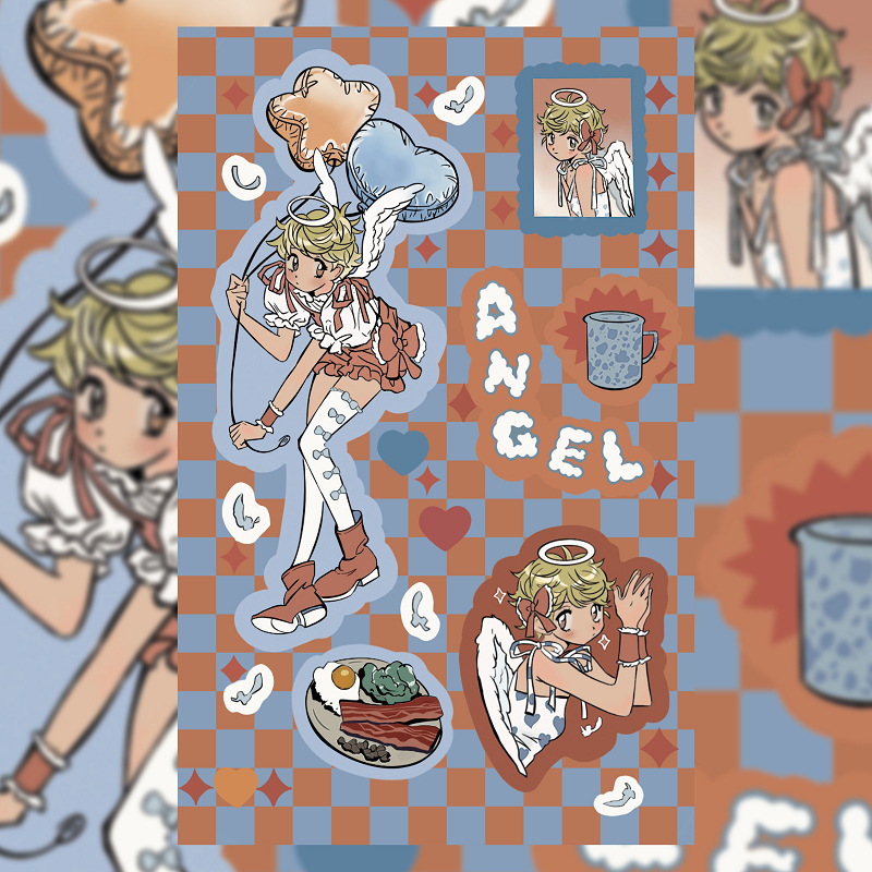 Nhân vật domi hàn quốc nhãn dán sách trang bên trong nhãn dán phim hoạt hình cô gái mát mẻ ngọt ngào tự làm nhãn dán trang trí