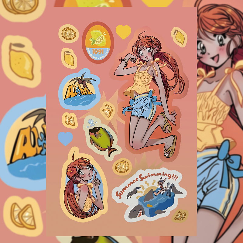 Nhân vật domi hàn quốc nhãn dán sách trang bên trong nhãn dán phim hoạt hình cô gái mát mẻ ngọt ngào tự làm nhãn dán trang trí