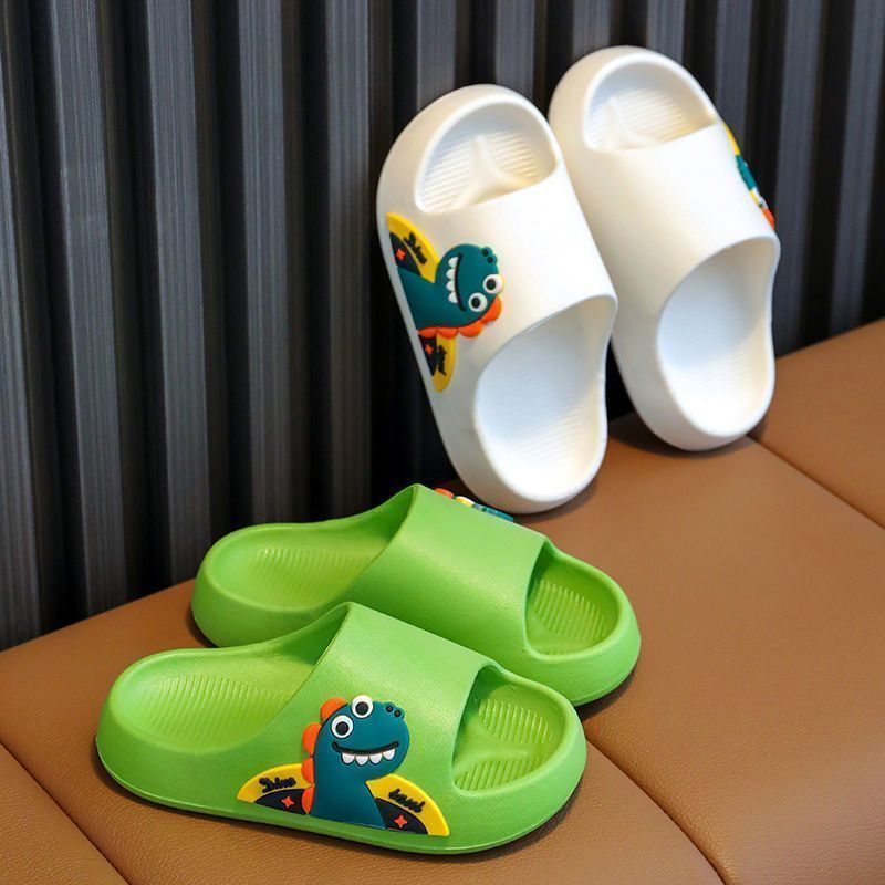 Dễ thương dinosaur dép trẻ em bé trai bé gái anti-slip dép đi biển ngoài trời trong nhà