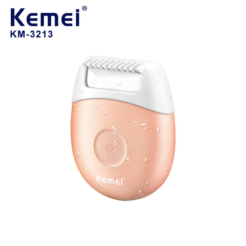 Kemei km-3213 máy cạo râu phụ nữ không thấm nước di động usb có thể sạc lại tông đơ bikini ướt khô tẩy lông dao cạo máy cạo râu điện cho phụ nữ máy cạo lông