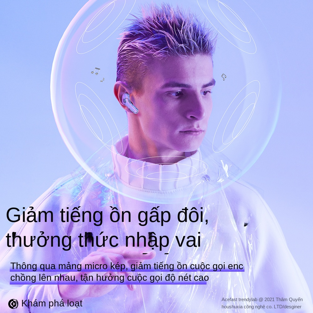 Tai Nghe Nhét Tai Bluetooth 5.3 Có Đèn LED