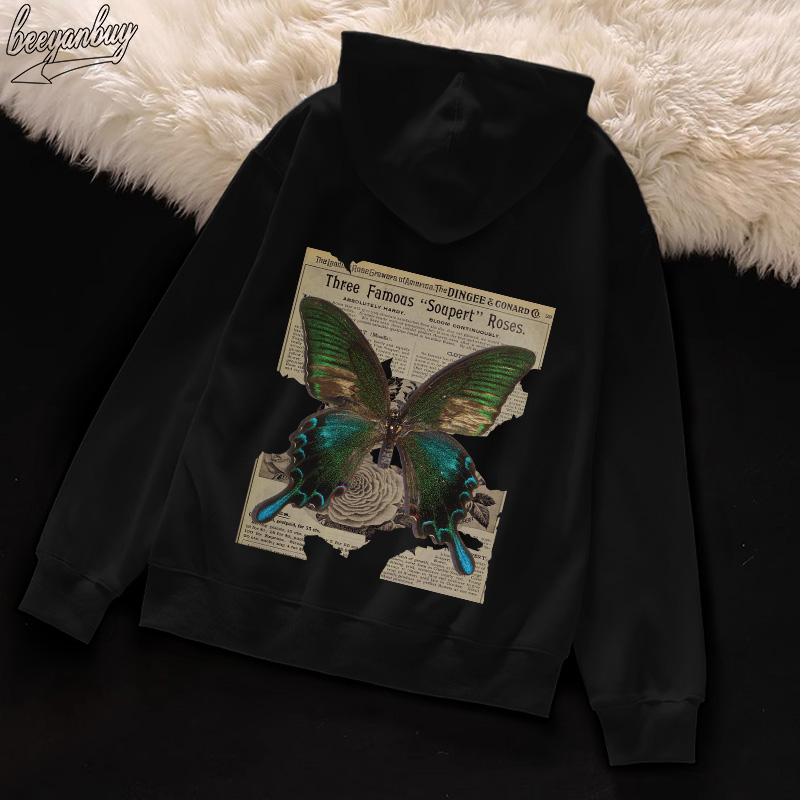 Áo Hoodie Cotton nam BEEYANBUY áo nỉ tay dài bigsize in hình fashion unisex 100% cotton-B0093