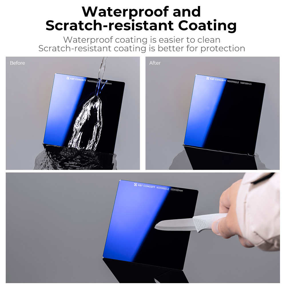 Kính Lọc nd4 / nd8 / nd16 / nd64 / nd1000 / nd2000 / nd32000 Hình Vuông 100x100mm Cho Máy Ảnh Kèm 28 Khung Vỏ Bọc