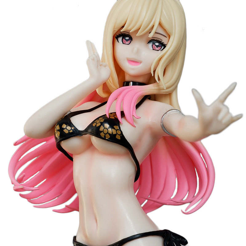 Anime my dress-up darling marin loại bỏ quần áo hành động hình kitagawa marin bức tượng nhỏ sưu tầm đồ chơi búp bê 26cm