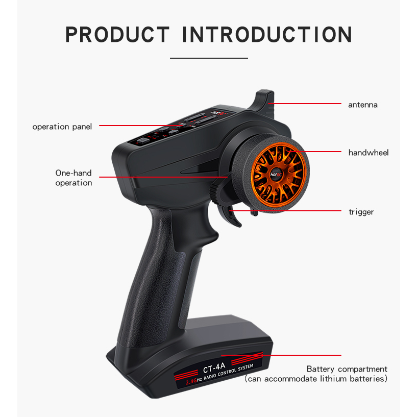 Máy Phát Radio CT-6A 2.4GHz 6CH 4CH Điều Khiển Từ Xa Cho Đồ Chơi Xe Hơi, Tàu Thuyền, Xe Tải Điều Khiển Từ Xa