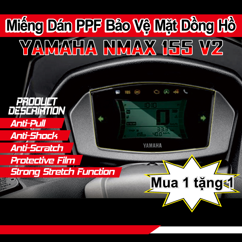 (mua 1 tặng 1) đồng hồ tốc độ xe máy yamaha nmax155 Miếng Dán PPF Bảo Vệ Mặt Dồng Hồ miếng dán chống xước bảng điều khiển tpu bảo vệ dụng cụ hd phim bảo vệ chống thấm nước trong suốt