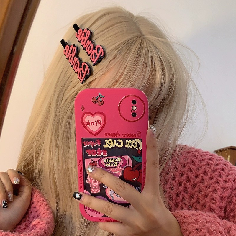 Dòng kẹp tóc phong cách barbie ~ băng đô nhung đen kẹp bên hông y2k dopamine phụ kiện tóc mũ đội đầu