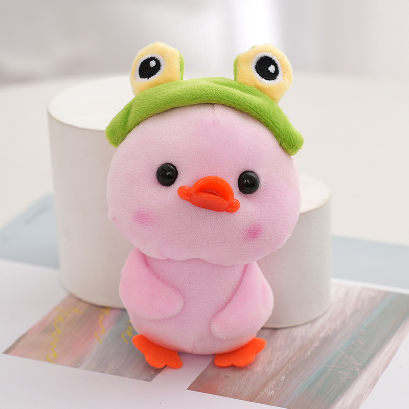 12 cm búp bê vịt nhỏ dễ thương đồ chơi sang trọng có mũ