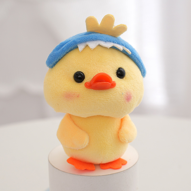 12 cm búp bê vịt nhỏ dễ thương đồ chơi sang trọng có mũ