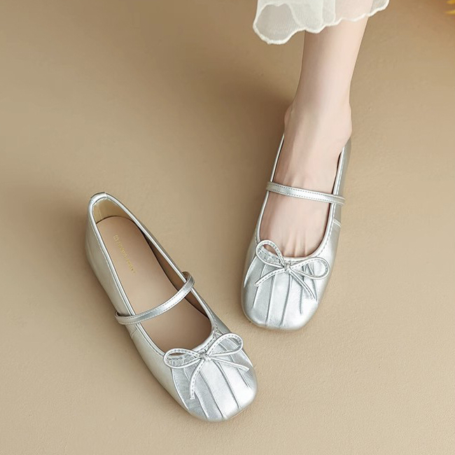 One more shoes⭐Giày Búp Bê Đế Mềm Thắt Nơ Phong Cách Pháp