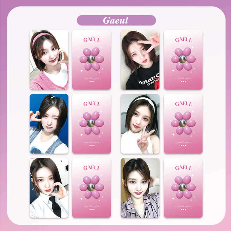 6-7 cái / bộ ive liz rei leeseo wonyoung yujin gaeul comeback album fancam wave photo lomo card ảnh chụp tinh tế kpop postcards collection series