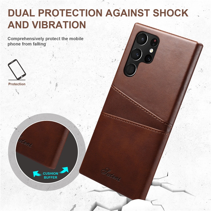Bao da cổ điển cho samsung s23 ultra s23 + s22 ultra galaxy note 20 ulltra note 10+ Note 9 Note 8 s20 s21 bao đựng thẻ