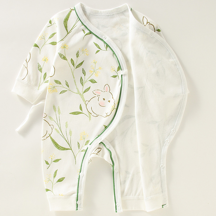 Áo liền thân cotton in hoạt hình cho bé sơ sinh