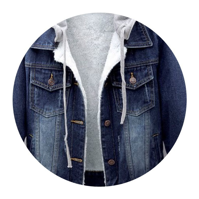 Áo khoác nữ mùa đông áo khoác nữ quần jean mỏng vừa vặn màu xanh denim plus size áo khoác nữ