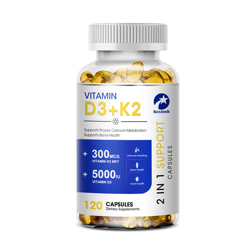 Kexinsh Vitamin D3K2 Viên 5000iu Vitamin D3 300mcg K2 Hỗ Trợ Răng Xương Trái Tim Sức Khỏe Khớp Sức K