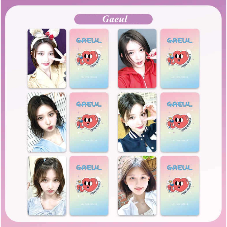6-7 cái / bộ ive liz rei leeseo wonyoung yujin gaeul fancam ảnh bìa wave comeback album lomo card photocards tinh tế kpop postcards collection series