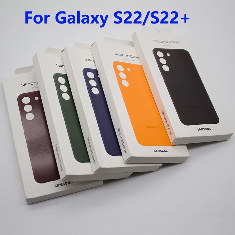 Đối với samsung galaxy s22 s22plus 5g Ốp điện thoại silicon lỏng silky soft-touch full back protection cover cho galaxy s22 + phone case