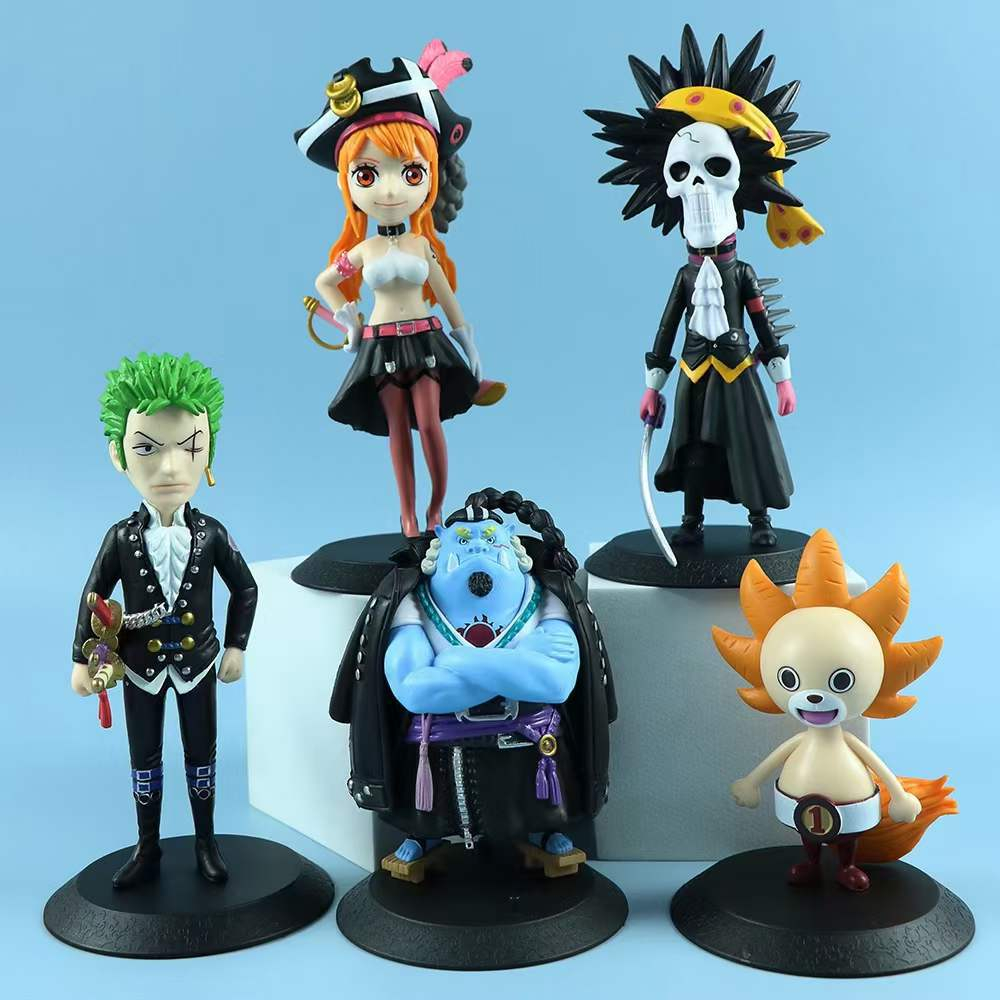 5 cái / bộ 18 cm anime one piece film red hình luffy sanji uta zoro tony tony chopper franky brook ace q phiên bản pvc hình hành động mô hình đồ chơi búp bê