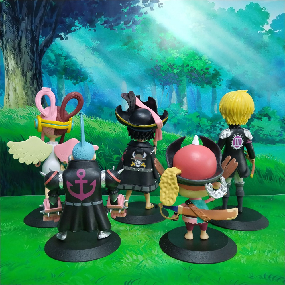 5 cái / bộ 18 cm anime one piece film red hình luffy sanji uta zoro tony tony chopper franky brook ace q phiên bản pvc hình hành động mô hình đồ chơi búp bê