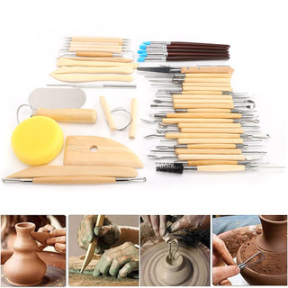NiceOne45 Cái Dụng cụ khắc gốm Bộ điêu khắc đất sét DIY Bộ dụng cụ chạm khắc nghệ thuật Thiết kế hai đầu