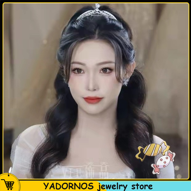 YADORNOS Vương Miện Cài Tóc Đính Đá Lấp Lánh Cho Cô Dâu