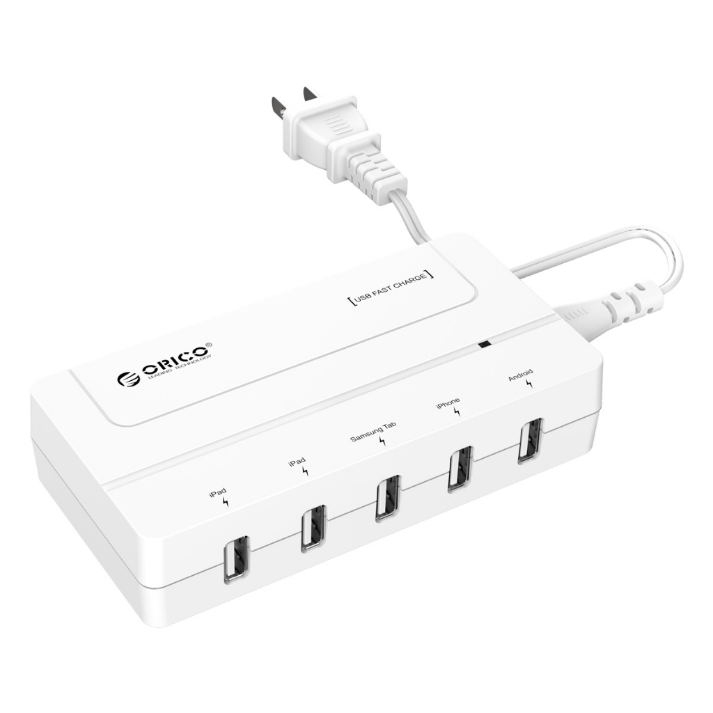 Orico Cốc Sạc Nhanh 5 Cổng usb 5v 2.4a 30w