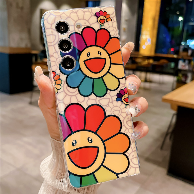 Tranh sơn dầu hoa fold5 vỏ điện thoại cho samsung galaxy z fold 5 4 3 5g pc bảo vệ fold3 fold4 cover