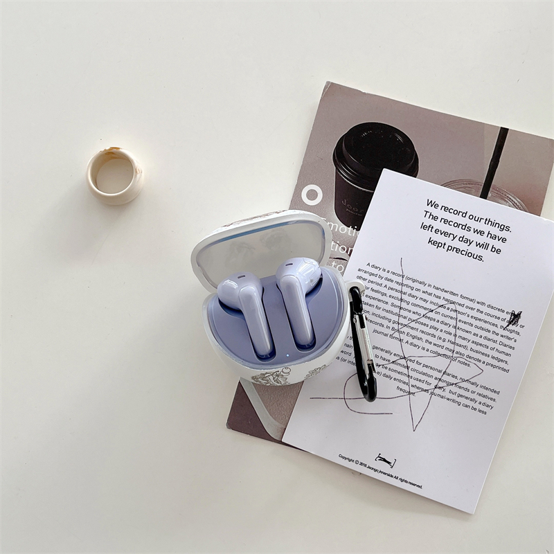 Vỏ Bảo Vệ Hộp Sạc Tai Nghe OPPO Enco Air 3 OPPO Enco Air 3 Chống Rơi Hình Trái Đào / Gấu / Phi Hành Gia Có Móc Treo